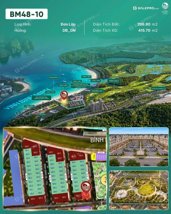 Bán nhà phố Bình Minh 48-10, 288.8 m2 Hạ Long 31.9 tỷ
