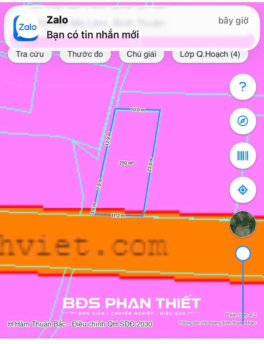 Bán đất mặt tiền Kim Đồng, Ma Lâm, 249.4m2, 1.4 tỷ - Ảnh thu nhỏ 3