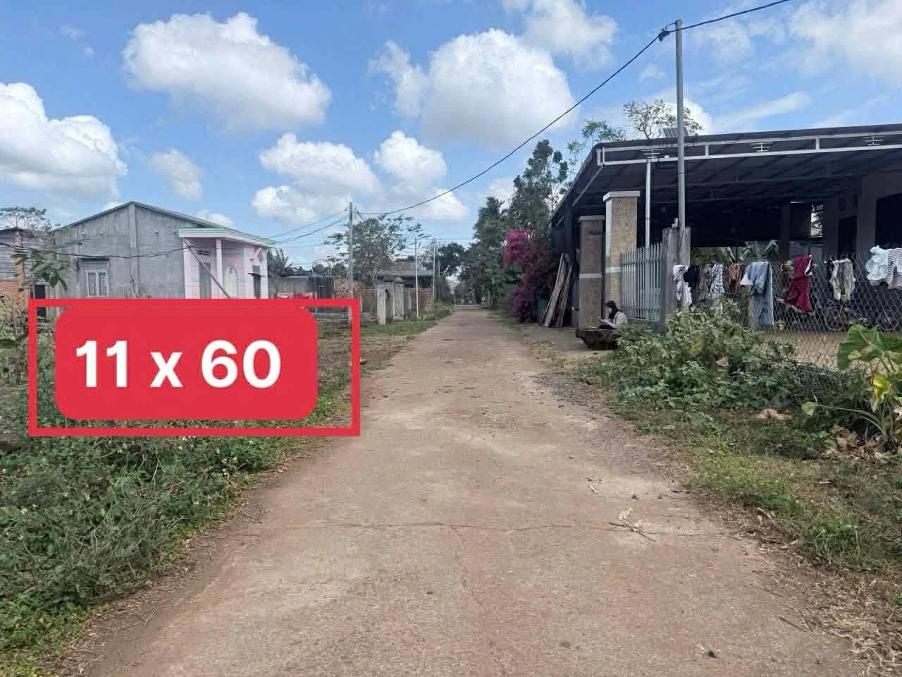 Bán đất 11x60m thổ cư 60m2 giá 990 triệu tại Buôn Tăng Jú, Phường Ea Kao, Đắk Lắk - Ảnh 1