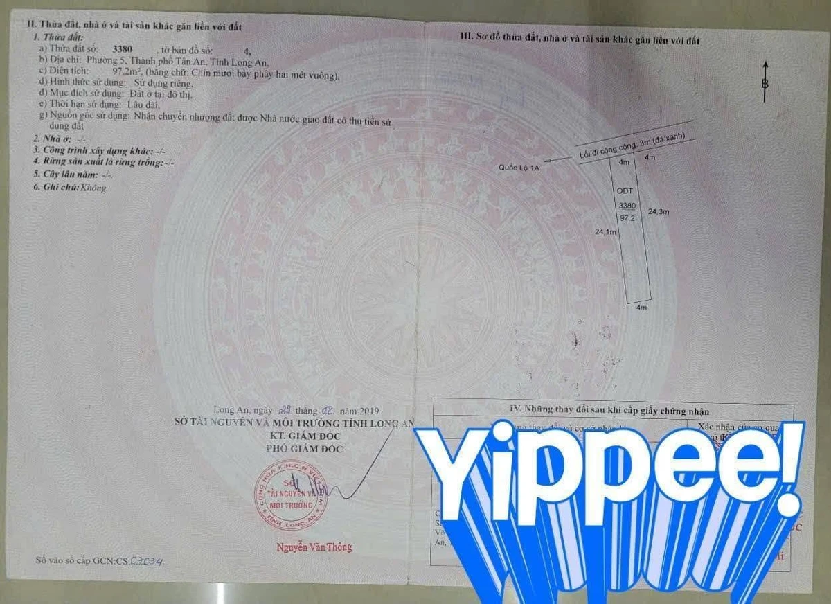 Bán đất hẻm Nguyễn Văn Tiếp 4x24m (96m2) giá 770 triệu, Phường 5, Tân An, Long An - Ảnh thu nhỏ 4