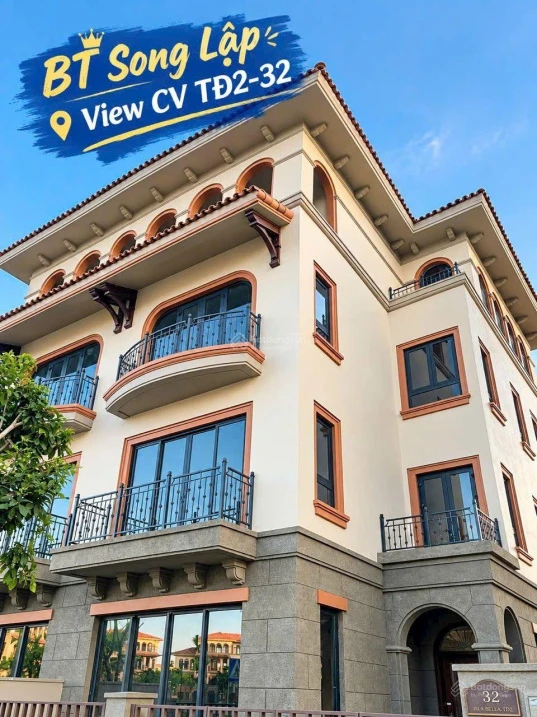 Biệt thự song lập đẹp Vinhomes Vũ Yên phong cách Địa Trung Hải, diện tích 180m2 - Ảnh 1