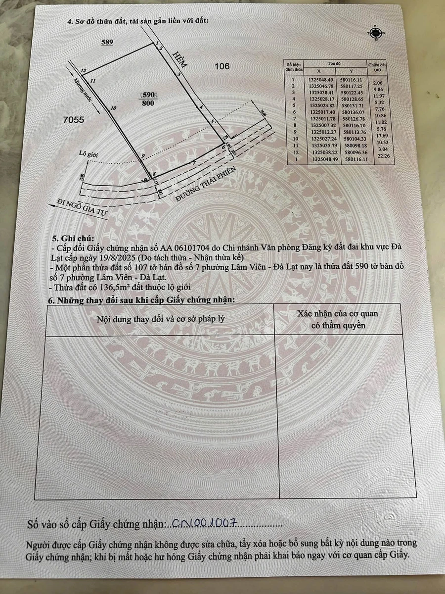 Bán lô đất 800m2 mặt tiền Đà Lạt 3 tỷ 6 - Ảnh thu nhỏ 3
