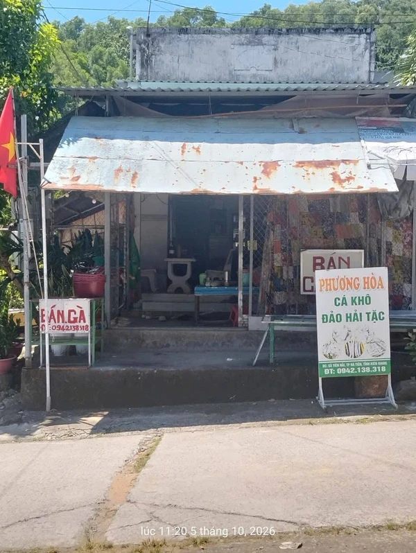 Bán nhà hai mặt tiền 100m² Đảo Hải Tặc, Tiên Hải, An Giang
