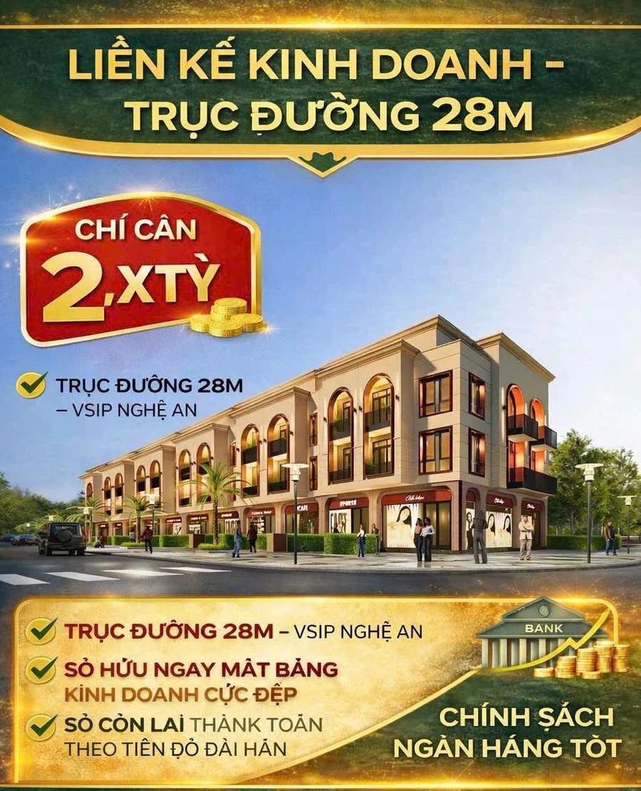 Bán nhà phố 150m² 3 tầng kinh doanh VSIP Nghệ An 3,9 tỷ - Ảnh thu nhỏ 3