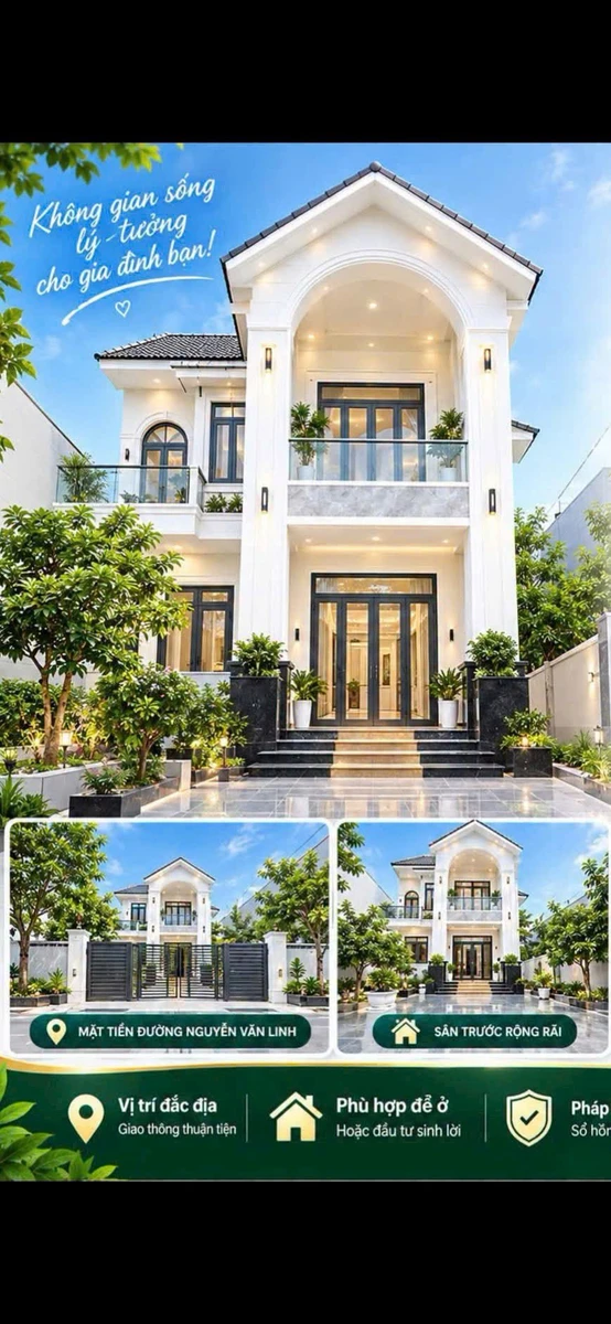 Bán biệt thự mặt tiền Nguyễn Văn Linh, 380m², 12 tỷ - Ảnh 1