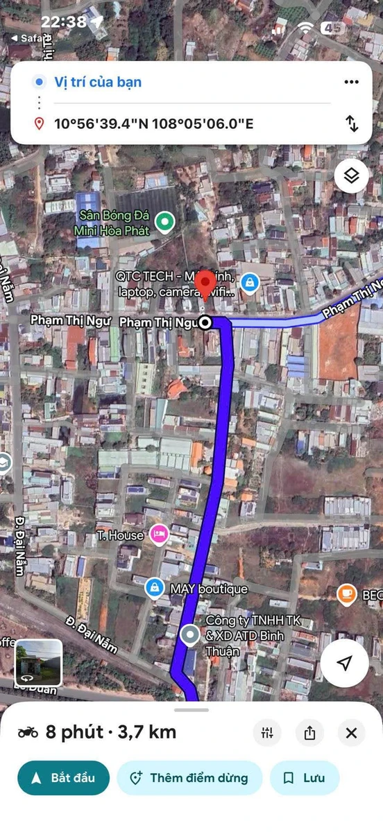 Bán lô đất mặt tiền Phạm Thị Ngư, Phan Thiết, 132m² - Ảnh thu nhỏ 3