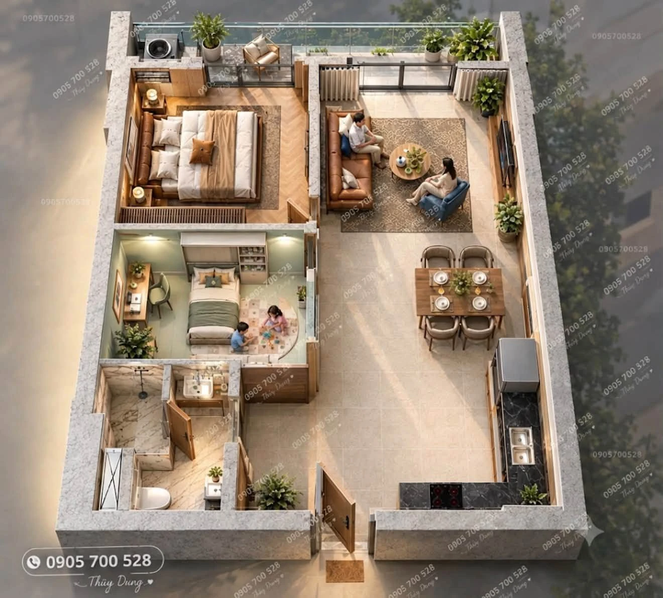 Bán căn hộ 2PN 53m² F2 Fours Tower gần bãi tắm Sơn Thủy, Đà Nẵng - Ảnh 1