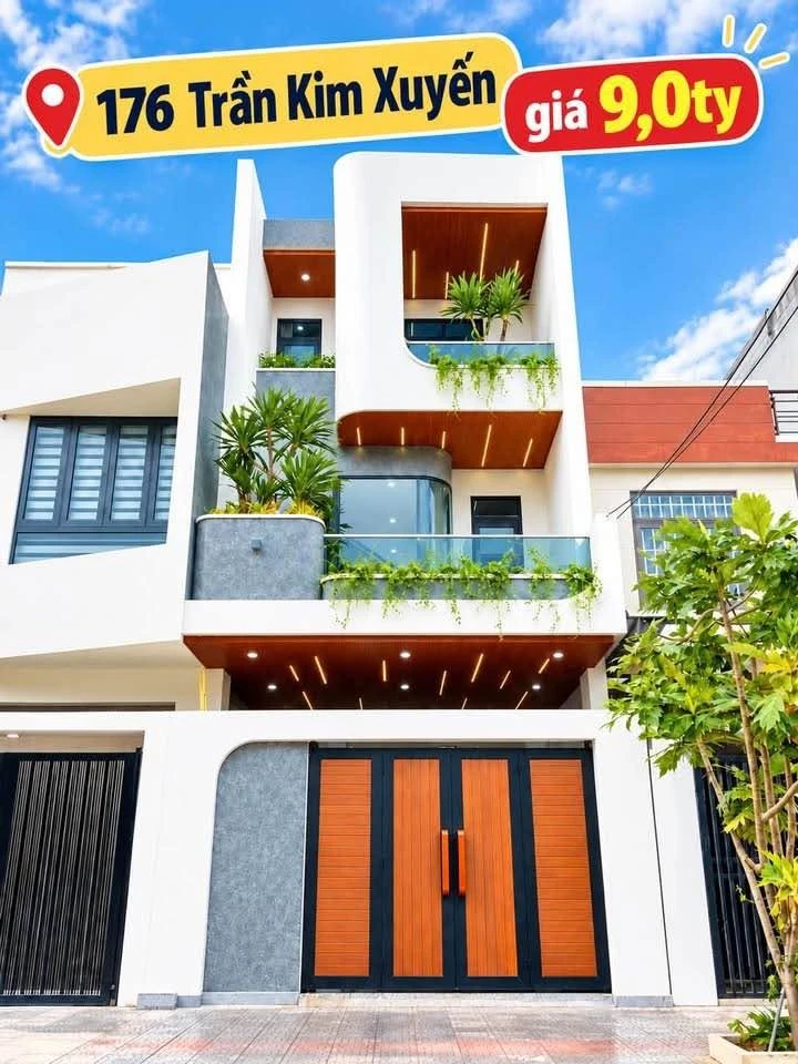 Bán nhà 3 tầng 500m2 Trần Kim Xuyến Hoà Xuân, 9 tỷ - Ảnh 1