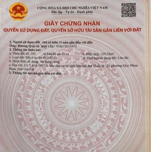 Bán đất mặt tiền 159m2 khu Gara Quyền, trung tâm Quy Nhơn - Ảnh thu nhỏ 3