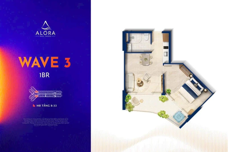 Bán căn hộ 1PN, 58m² view biển tại Nha Trang