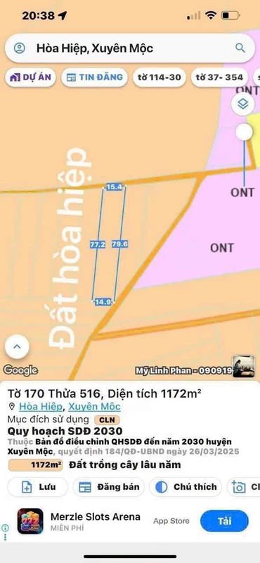 Bán đất Hòa Hiệp 1200m² mặt tiền 700 triệu