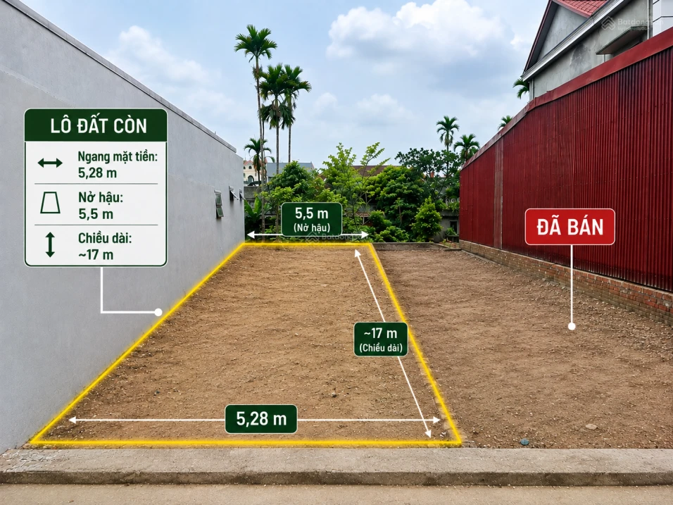 Chính chủ nhà em gửi bán gấp lô đất 100m2, Đặng Cương, đường trục chính hơn 10m - Ảnh 1