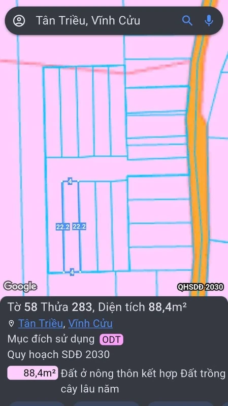 Bán đất 88m² Phường Tân Triều, Đồng Nai - 990 triệu
