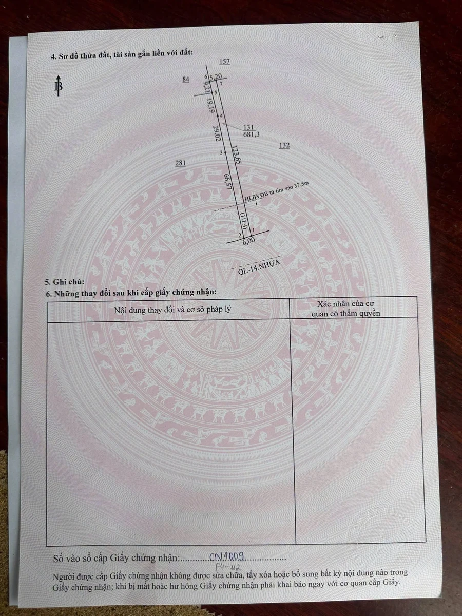 Bán đất mặt tiền QL 14 Đồng Xoài 738m², 1,6 tỷ - Ảnh thu nhỏ 2