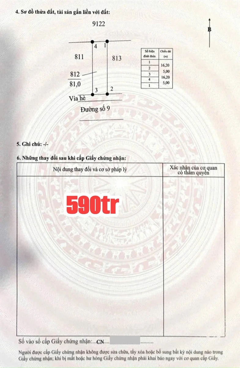 Bán đất nền 81.2m² KDC Nam Phong Dragon Cần Dước 590 triệu - Ảnh thu nhỏ 5