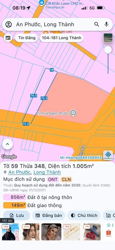 Bán đất 1000m2 giá 12 tỷ Thủ Đức