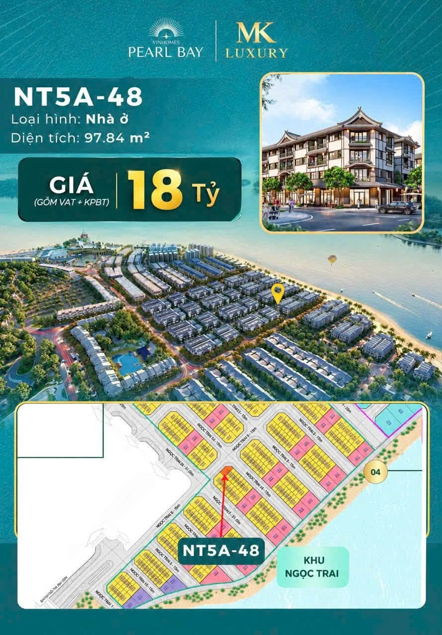 Bán nhà góc 4 tầng 97.84m² Ngọc Trai Nha Trang 18 tỷ - Ảnh 1