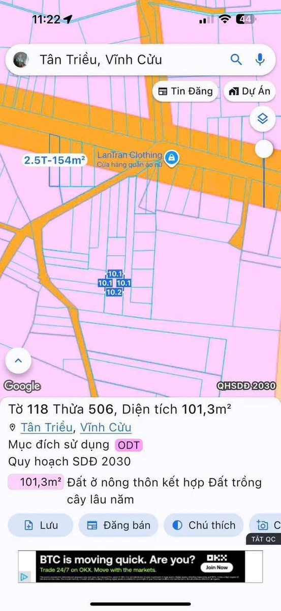Bán 10 lô đất 100-120m² sau cây xăng Bình Hòa, 1,6-1,95 tỷ - Ảnh thu nhỏ 3