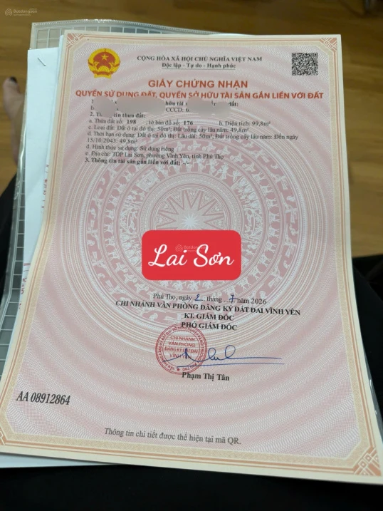 Bán đất trục chính kinh doanh đỉnh Lai Sơn, Đồng Tâm DT 100m2 MT 5m sổ đỏ chính chủ giá chỉ 2,25 tỷ - Ảnh thu nhỏ 5
