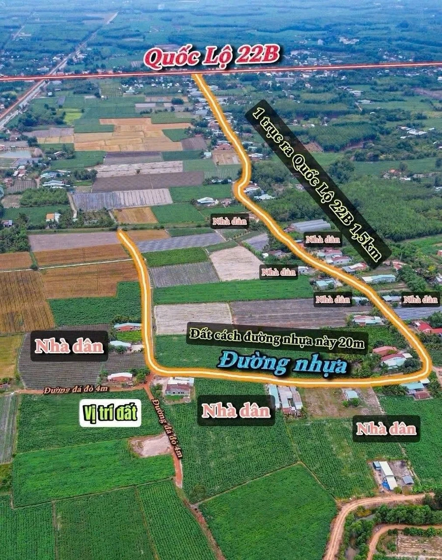 Bán đất thổ cư 175m2 giá 195 triệu tại Tân Phong, Tân Biên, Tây Ninh - Ảnh 1