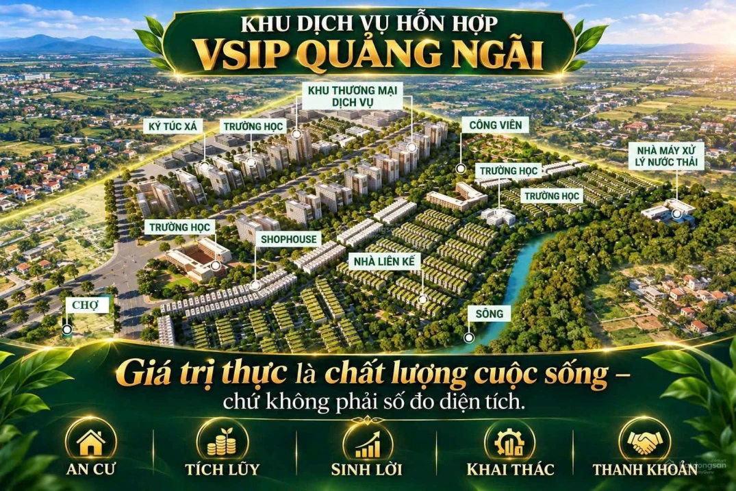 Khu DVHH VSIP Quảng Ngãi. Giá trị thực là chất lượng cuộc sống không phải số đo diện tích! - Ảnh thu nhỏ 2