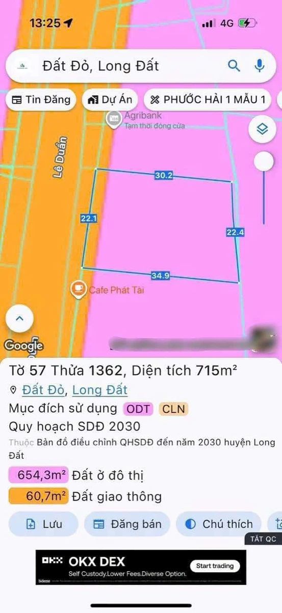 Bán đất mặt tiền đường số 3 Lê Duẩn Đất Đỏ 715m2 - Ảnh thu nhỏ 3