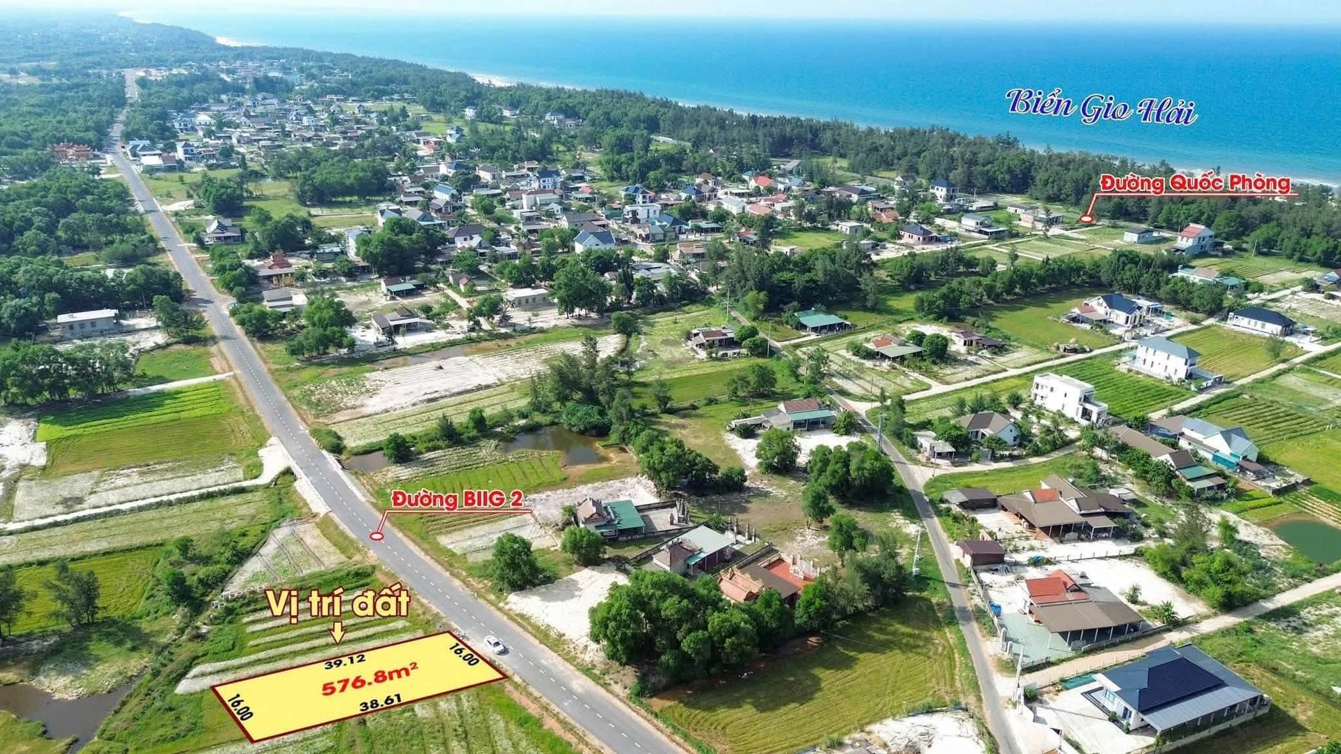 Bán đất biển Gio Hải 512m² mặt tiền đường nhựa - Ảnh 1