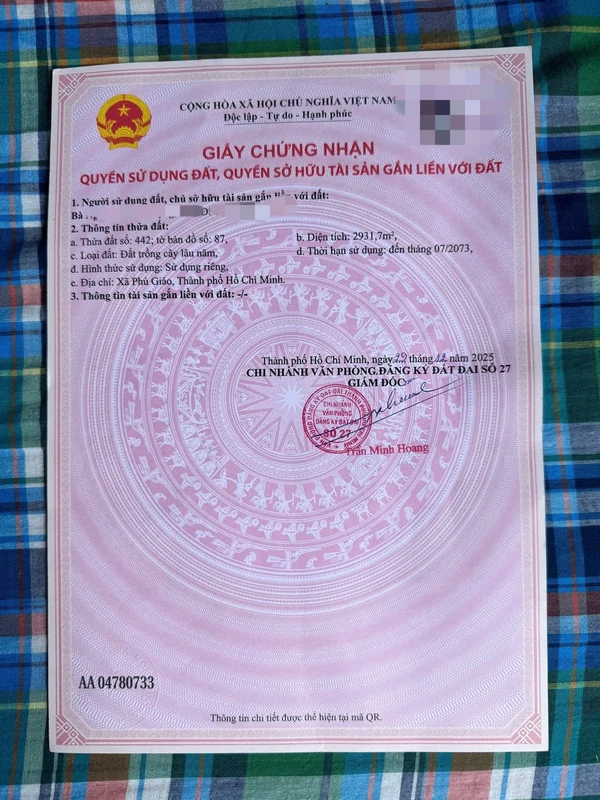 Bán đất An Bình, Phú Giáo, Bình Dương, 3000m2, 1 tỷ 8