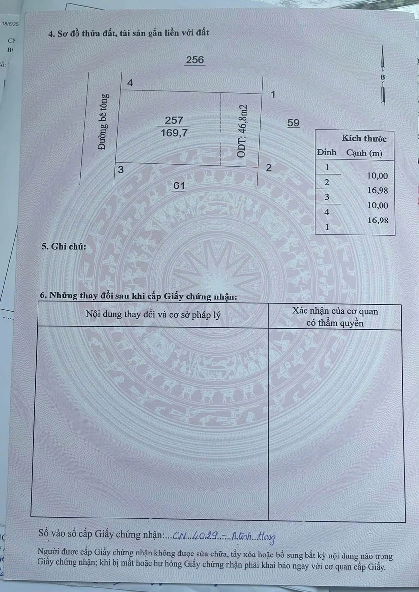 Bán đất nhánh Cao Bá Quát, 46m2, 660 triệu - Ảnh thu nhỏ 3