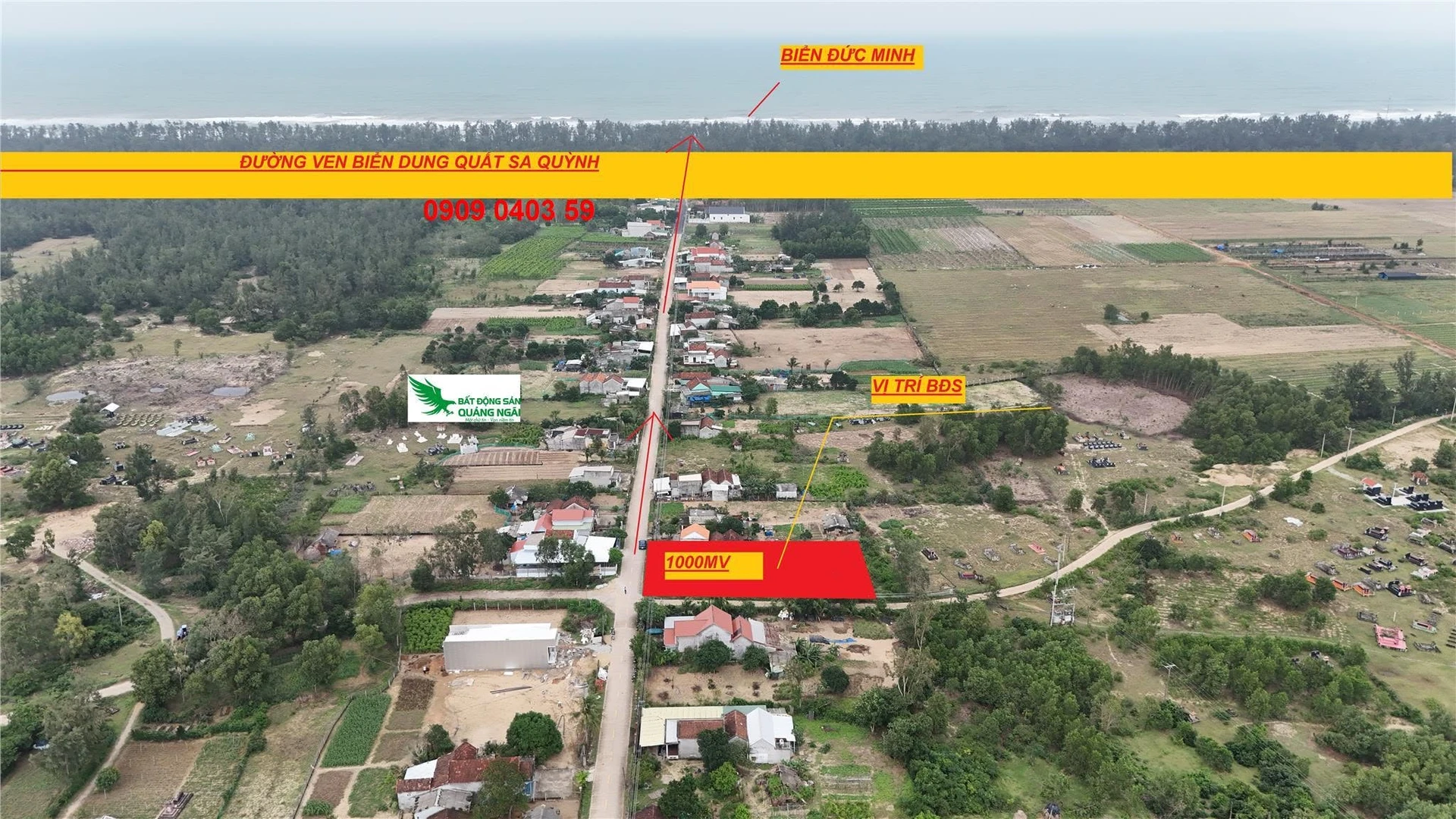 Bán mảnh vườn góc biển 1.000m² Đức Minh Quảng Ngãi 3,2 tỷ - Ảnh 1