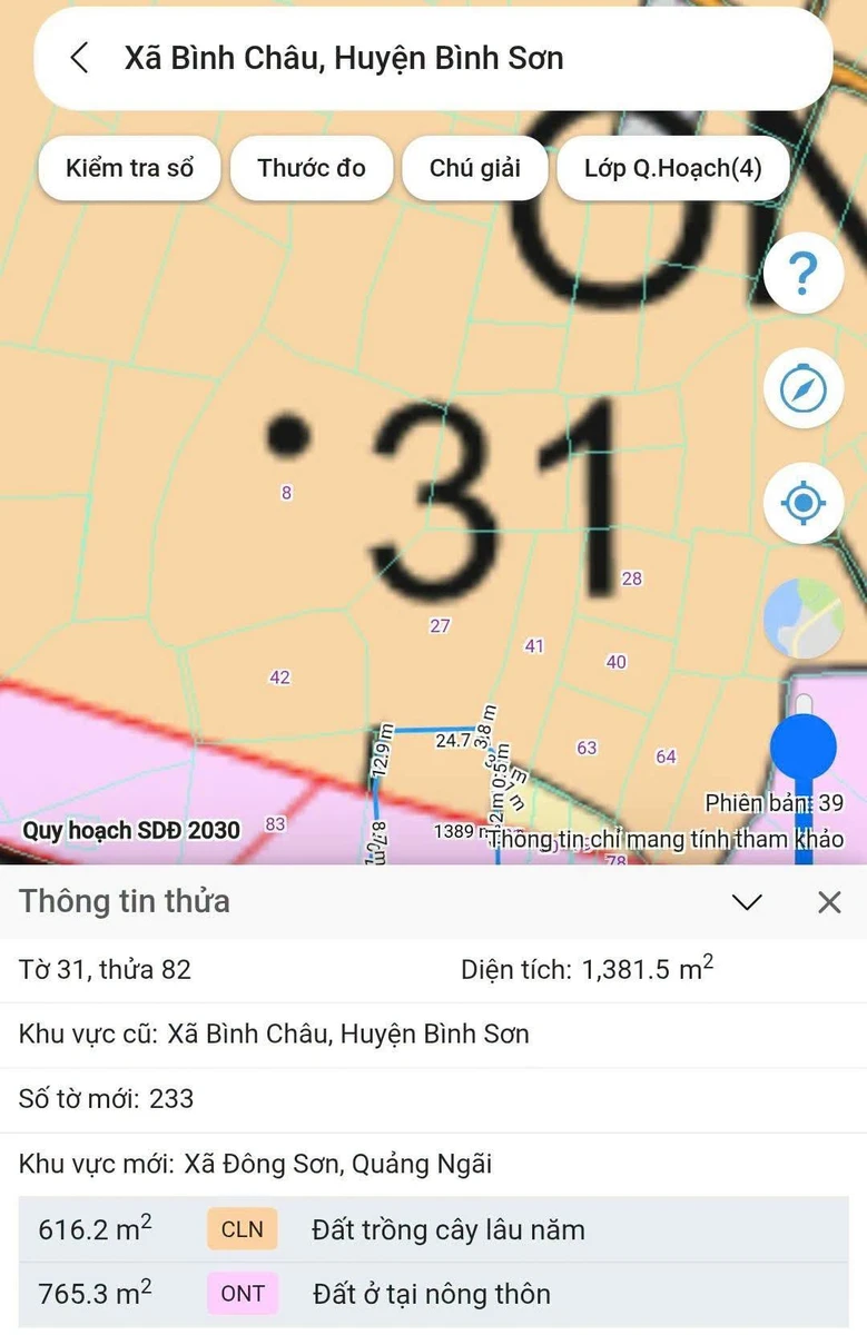 Bán đất 1022m2 BHK quy hoạch ONT hoàn toàn tại Bình Châu, cách biển Ba Làng An 800m - Ảnh thu nhỏ 3