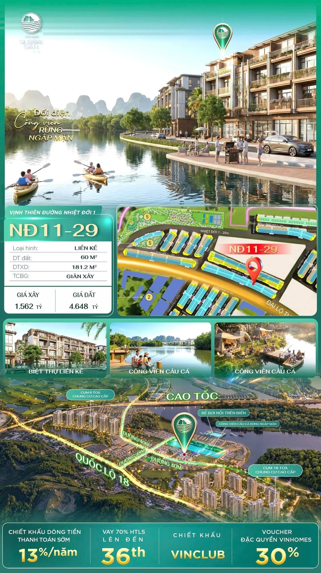 Bán liền kề Hạ Long Xanh 181m2 - Ảnh 1