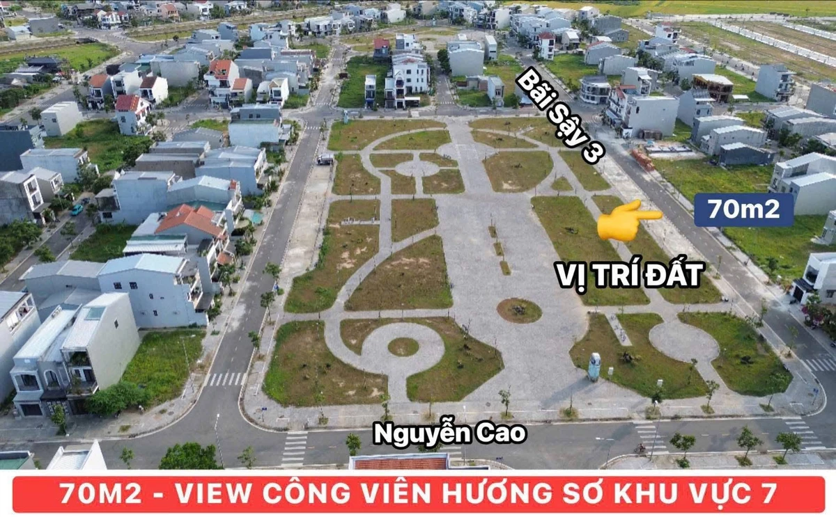 Bán đất mặt tiền Bãi Sậy 3 KQH Hương Sơ 70m2 view công viên, sổ hồng - Ảnh thu nhỏ 2