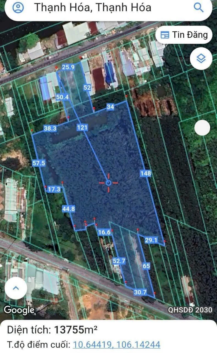 Bán đất 2 mặt tiền Long An 13,4 sào tại Thạnh Hóa - Ảnh thu nhỏ 2