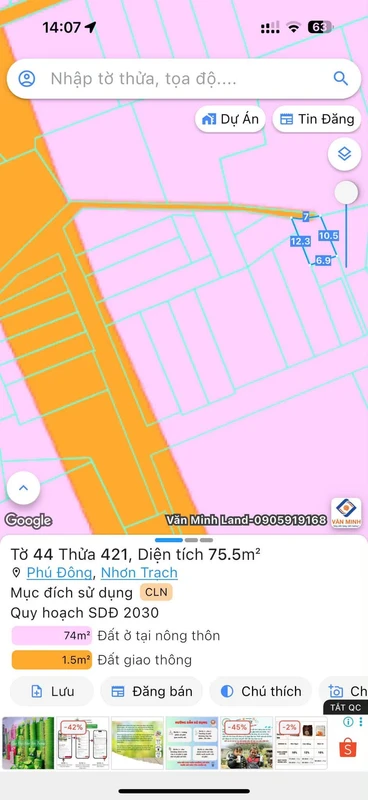 Bán nhà cấp 4 75m2, 2PN, giá 1,35 tỷ, hẻm Hùng Vương, xã Phú Đông