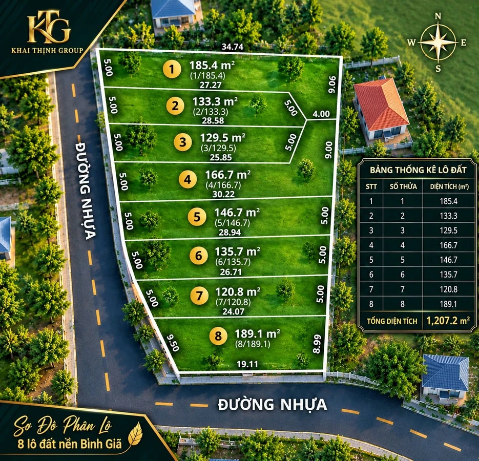 Bán đất nền Bình Giã 120-200m² giá 594 triệu - Ảnh 1