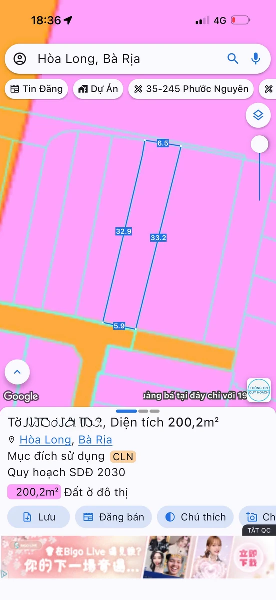 Bán lô đất 200m2 Đường số 12 Hoà Long Bà Rịa - Ảnh thu nhỏ 2