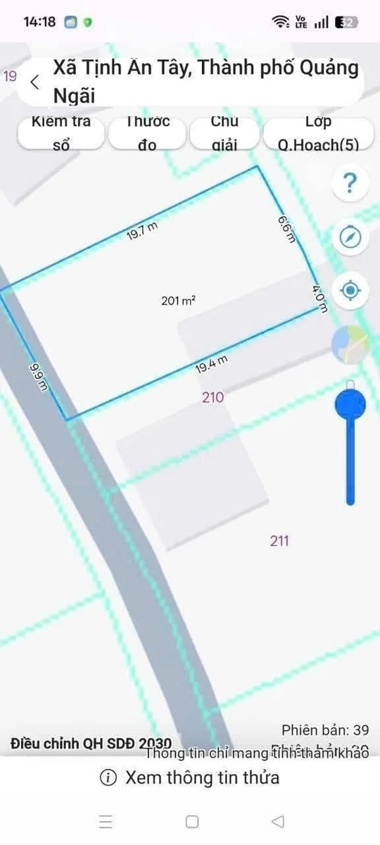 Bán đất Tịnh Ấn Tây 200m2, giá 2 tỷ 150 triệu - Ảnh thu nhỏ 2