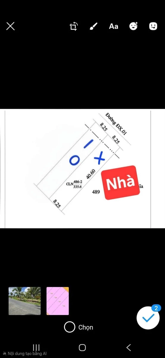 Bán nền mặt tiền Cống Bà Chí 335,6m2 Bến Tre 1,19 tỷ - Ảnh thu nhỏ 3