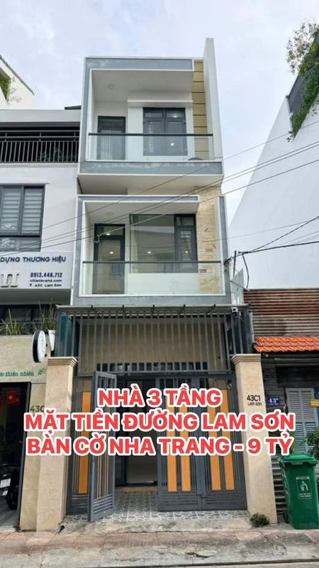 Bán nhà 3 tầng mặt tiền Lam Sơn Nha Trang 181,6m² 9 tỷ