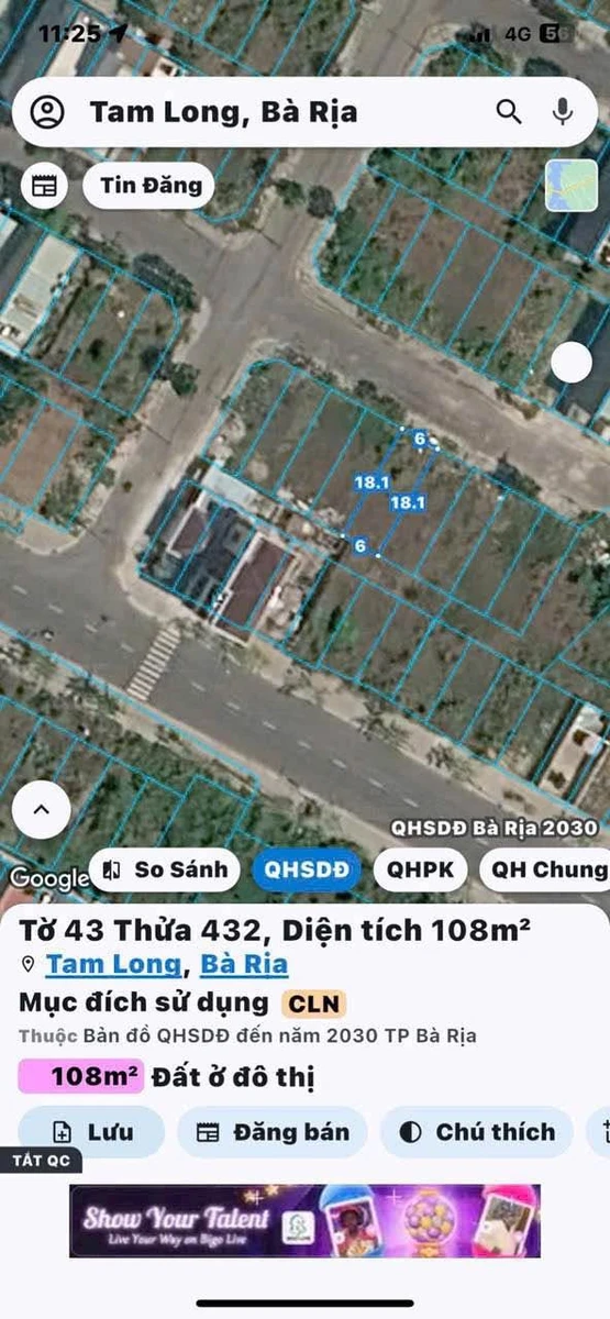 Bán đất Gò Cát 108 m² 2 tỷ 299 triệu Bà Rịa - Ảnh 1