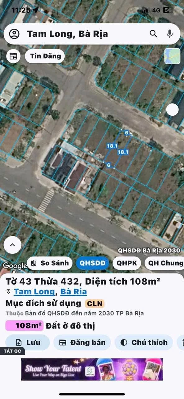 Bán đất Gò Cát 108 m² 2 tỷ 299 triệu Bà Rịa - Ảnh 1