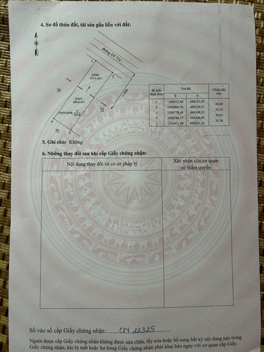 Bán đất 353m² (200m² thổ cư) Đồn Tiến, Bình Thuận, 650 triệu - Ảnh thu nhỏ 2