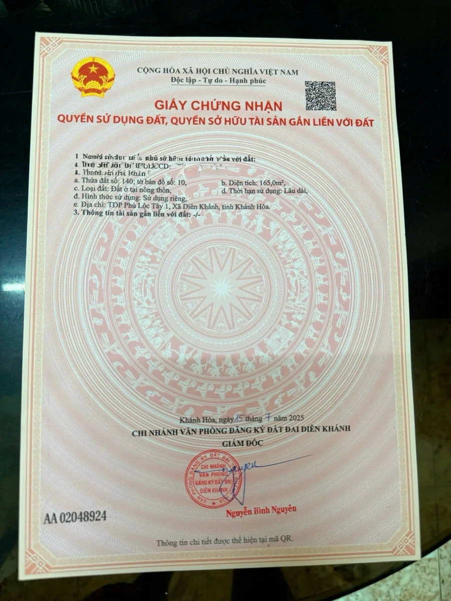 Bán lô đất 165m² mặt tiền Trần Quang Khải, Diễn Khán, Khánh Hòa - Ảnh thu nhỏ 4