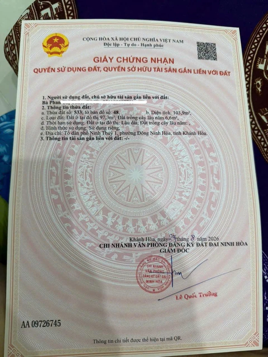 Bán lô đất biển Dốc Lết 103,9m Ninh Thuỷ 2 tỷ - Ảnh thu nhỏ 5