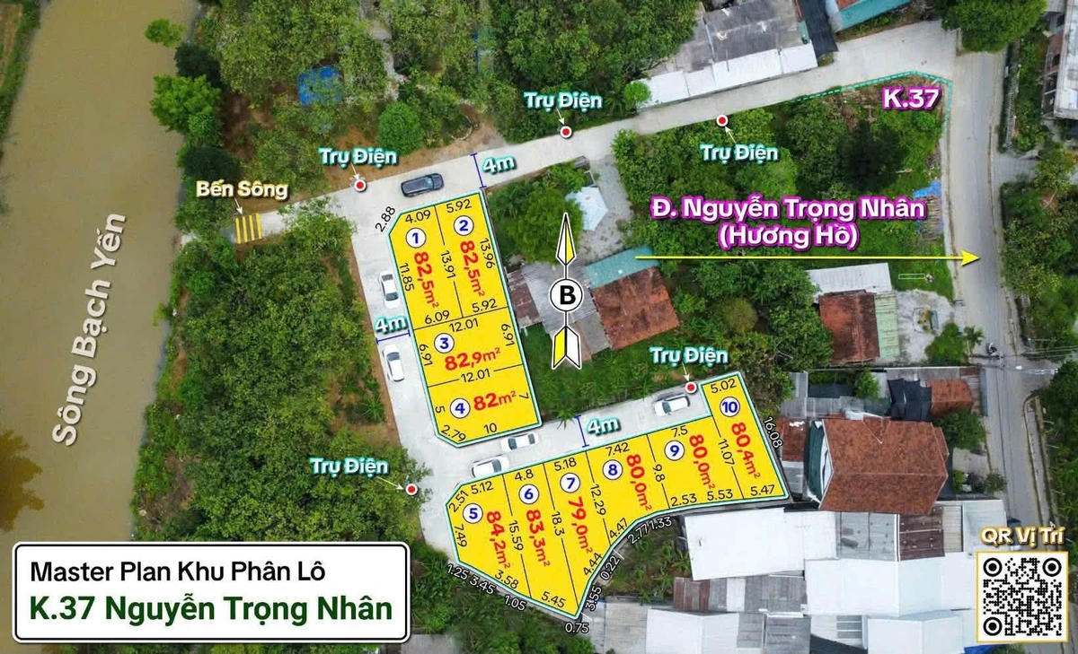 Bán đất 82m² 2 mặt tiền Kim Long, Huế 980 triệu - Ảnh 1