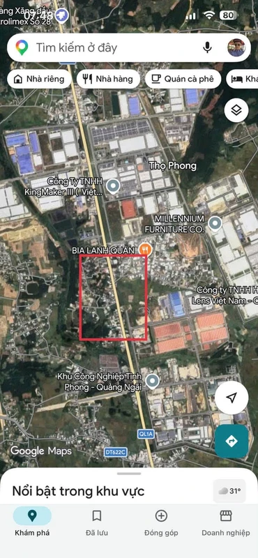 Bán đất gần KCN Tịnh Phong VSIP 100m² giá 6xx triệu