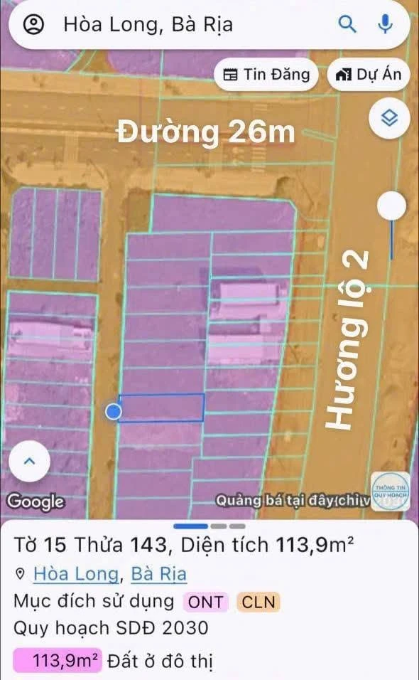 Bán gấp đất 114m² (6x19) Lan Anh 1, Hòa Long, TP Bà Rịa, giá 1,6 tỷ - Ảnh thu nhỏ 2