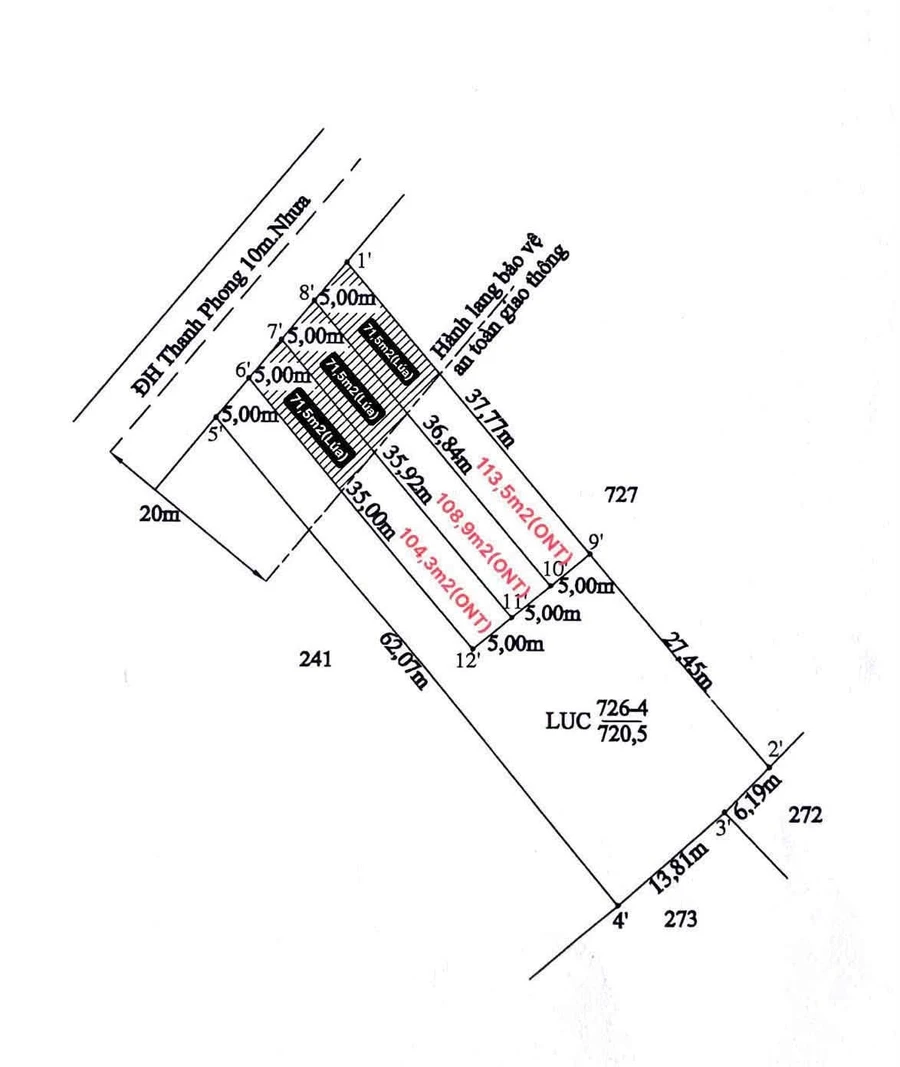 Bán lô đất 5x36m Bình Lãng, Tân Trụ 980 triệu - Ảnh thu nhỏ 3