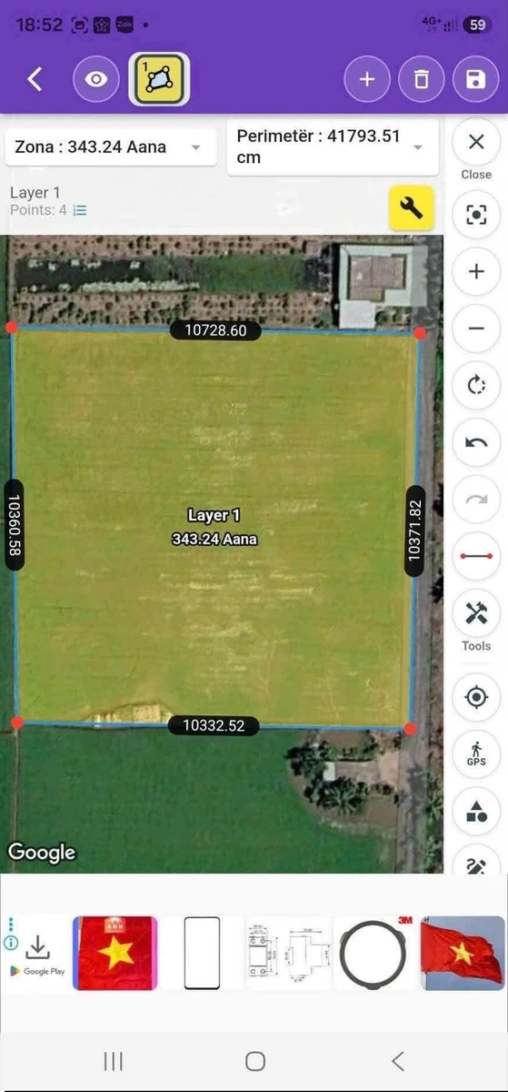 Bán 10.000 m² đất lúa với 300 m² thổ cư tại Thủ Thừa, Long An - Ảnh thu nhỏ 3